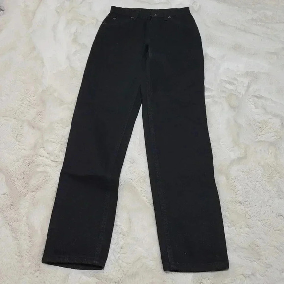 Vintage Levi’s 921 15921 Orange Tab Tapered Fit Black Mom Jeans Made USA Size 6 - Picture 3 of 9